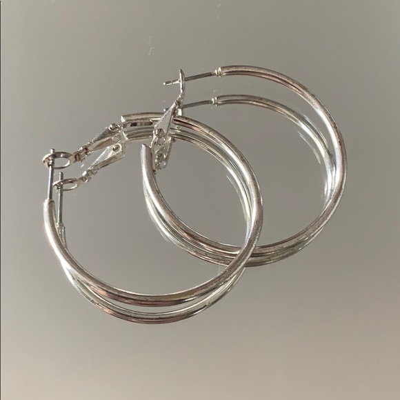 Silver Hoops - Picture 1 of 3